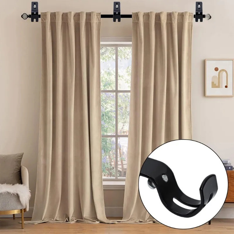 قطعتان من حوامل قضبان الستائر  - مراجعة Curtain Rods وسعره
