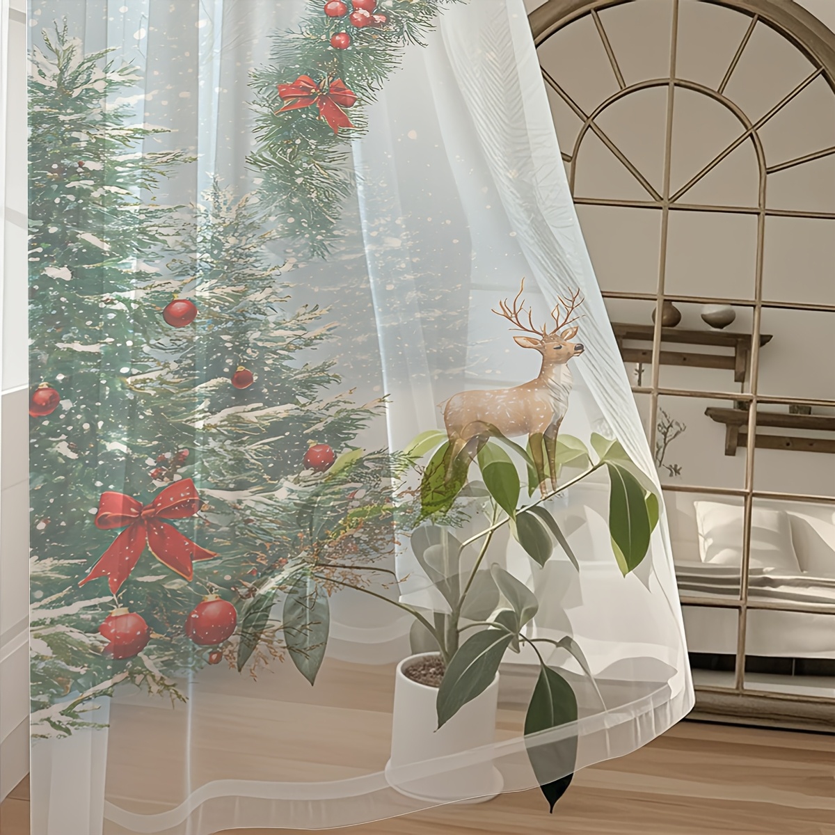 قطعتان من ستائر شفافة لفصل الش - مراجعة Curtain Rods وسعره
